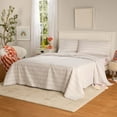 thumbnail image 2 of Mainstays by Becky G. & Alejandra 4-Piece Multicolor Woven Stripe Super Soft Microfiber Bed Sheet Set, Queen, 2 of 10