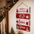 thumbnail image 4 of Wooden Christmas Door Hanger Sign, Merry Christmas Joy Love Peace Wall Hanging Plaque, Farmhouse Xmas Front Door Porch Wall Decor for Holiday Party Indoor Outdoor Home Decoration, 4 of 4