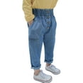 thumbnail image 1 of Bmnmsl Kid High Waist Jeans Elastic Buttoned Waist Loose Long Trousers, 1 of 6