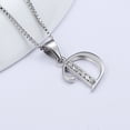 thumbnail image 4 of Juwaliy Women Initial Necklace Letter D Pendant 925 Sterling Silver Iced Out Monogram Alphabet Charm Personalized Name Jewelry Gift for Mother Wife Daughter, 4 of 9