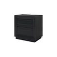 thumbnail image 3 of Signature Design by Ashley Londer Two-Drawer Charging Nightstand - Black Modern Farmhouse Bedside Table, 3 of 8