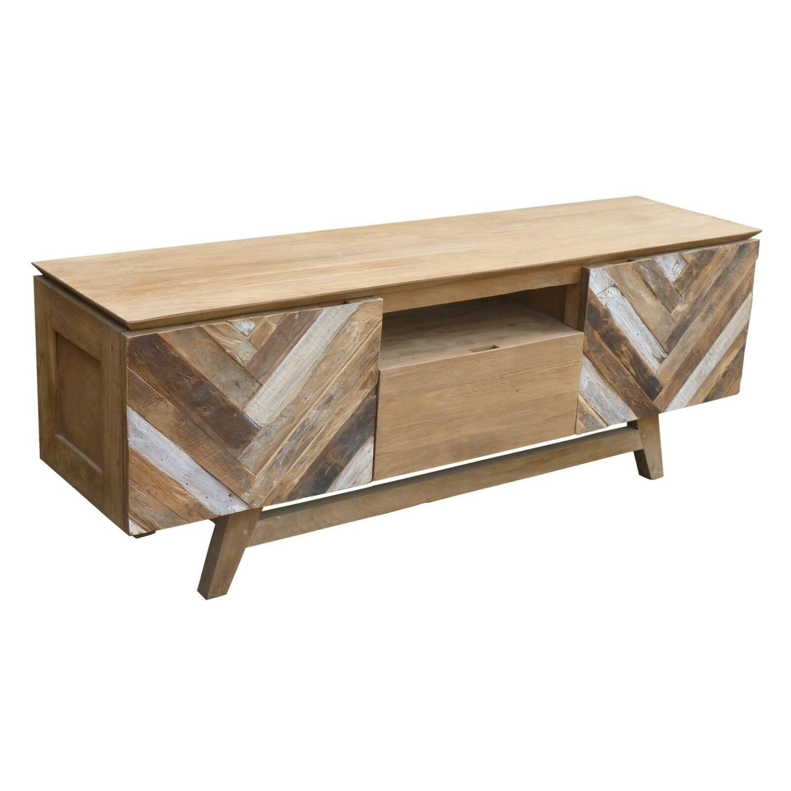 Chic Teak Art Deco TV Stand