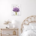thumbnail image 3 of Purple Floral Wall Art Butterfly on Lavender Flower Framed Canvas Wall Art for Living Room Farmhouse Wood Prints Pictures for Bathroom Bedroom Dorm Wall Decor,12x16 inches, 3 of 6