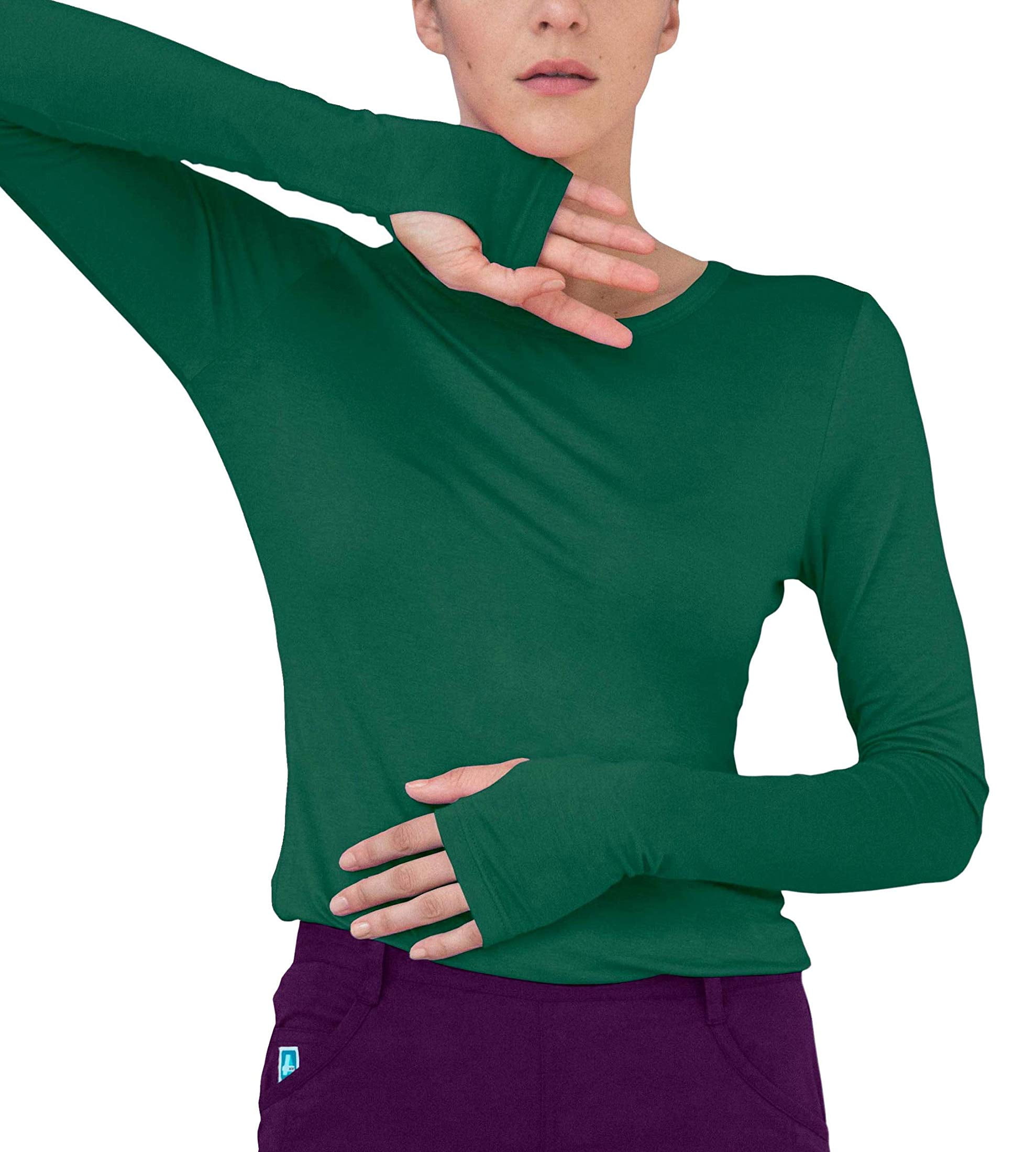 Adar Universal Adar Indulgence Long Sleeve Fitted Luxury Scrub Tee