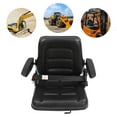 thumbnail image 6 of Universal Forklift Seat, Heavy Duty Vehicle Seat with Adjustable Angle Back, Armrest And Safety Belt, PVC Tractor Seat for Excavator Skid Loader Backhoe Dozer Telehandler (Black), 6 of 7
