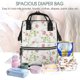 thumbnail image 5 of Disketp Roses Flowers Mochila de Pañales de Gran Capacidad con Múltiples Bolsillos, Mochila de Viaje Multifuncional para Bebé, Unisex, Moderna y Resistente, 5 of 6
