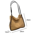 thumbnail image 2 of Bolso de hombro de felpa con patrón de leche Hukapapa, popular bolso esponjoso para las axilas de otoño e invierno, 2 of 6