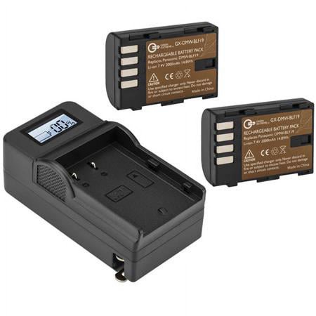 UPC: 0192223030275 | 2 Pack DMW-BLF19 Battery and Compact Smart Charger Kit (7.4V 2000mAh)