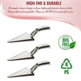 thumbnail image 5 of Smarty Shiny Silver Disposable Plastic Cake Cutter/Lifter 60ct, 5 of 5