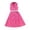 Hot Pink, variant on Summer Solid Color Two-Piece Waistcoat Set Open Front Blazer Vest with Pleated Swing A-line Skirts for Casual and Smart Wear, for 3-8 Years Hot Pink