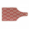 thumbnail image 1 of Coral Cutting Board, Abstract Tribal Mandala Pattern Various Female Girl Floral Victorian Shapes Art, Decorative Tempered Glass Cutting and Serving Board, Wine Bottle Shape, Dark Coral, by Ambesonne, 1 of 1