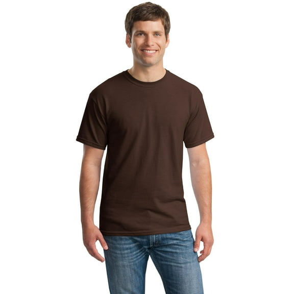 Gildan Mens Heavy Cotton T-Shirt (Pack of 12) 12 Dark Chocolate