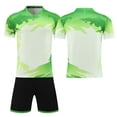 thumbnail image 2 of Custom Football Kit Set for Adult and Child, Name Number Team Logo DIY Family Match Personalized Jersey Shirt Shorts Set, Dad and Son Matching Outfits Light Green XXXXXL, 2 of 6