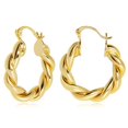 thumbnail image 1 of Pendientes De Aro Retorcidos, Hipoalergénicos, Para Mujeres Y Niñas 1 Par Advancent AP006143-00, 1 of 6