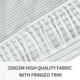 thumbnail image 3 of JOOJA Boho Shower Curtain with Tassel Farmhouse Stripe Bathroom Curtains, Gray, 72x72 inch, 3 of 8