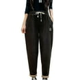thumbnail image 2 of HUPOM Palazzo Pants For Women Dressy Cargo Pants Trousers High Waist Rise Long Straight-Leg 2XL, 2 of 4