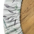 thumbnail image 5 of Ambesonne Forest Fitted Round Tablecloth, Woodland Branches Leafy Art, 36"- 40" Diameter, Seafoam and Eggplant, 5 of 5