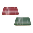thumbnail image 5 of Holiday Time 4 pack Christmas Red Green Plaid Square Festive Cork Coasters, Table Protector Pad, 5 of 5