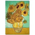thumbnail image 1 of Letreros de hojalata de girasoles de Van Gogh, póster de bellas artes, letreros decorativos, arte de pared, decoración del hogar, tamaño: 16 x 12 pulgadas, 1 of 4