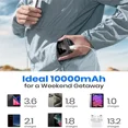 thumbnail image 4 of 10000mAh Portable Power Bank with Lithium Polymer Battery, ABS Shell, 10W Max Output, PE2.0 Charging Protocol, Multi USB Port Output, 141×69×15mm, 255g - Available in Black and White, 4 of 4