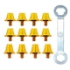thumbnail image 4 of 12 piezas de clavos para zapatos de fútbol, ​​tacos de fútbol con tornillos para terreno firme, profesionales, no Oro con llave, 4 of 9