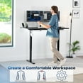 thumbnail image 3 of VIVO Electric 60” x 30” Stand Up Desk Workstation, Black Table Top, Black Frame, 3 of 8
