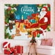 thumbnail image 1 of Tapiz de tela para decoración de fiestas navideñas, póster de saludos navideños, 1 of 6