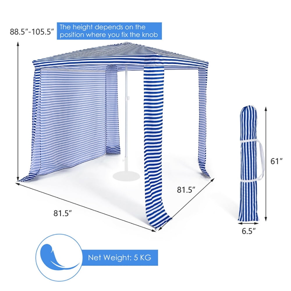 Aimee Lii 6.6 x 6.6 Feet Foldable and Easy-Setup Beach Canopy With Carry Bag, Backyard Canopy Gazebo for Party Wedding BBQ Events, Navy Aimee Lii 6.6 x 6.6 Feet Foldable and Easy-Setup Beach Canopy With Carry Bag, Backyard Canopy Gazebo for Party Wedding BBQ Events, Navy