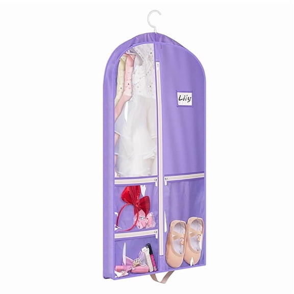 Dance Garment Bags For Dancers 40" Garment Bags For Dance Costumes With 3 Pockets Cheer Uniform Garment Bag