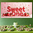 thumbnail image 7 of LUUFILx Sweet One Strawberry Themed Backdrop Party Supplies Photography Props Birthday Banner Decorations Baby Shower Background Celebration Event Decor, 7 of 7