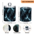 thumbnail image 5 of Yayeee 2 Pack Qtip Holder Bathroom Cotton Swab Canister with Lid Clear Dispenser Set, Lightning Pattern, 5 of 6
