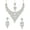 D069 White, variant on Sunsoul by Touchstone Indian Bollywood sparkling white Rhinestone Bridal Designer Jewelry Necklace Set In Silver Tone For Women.
