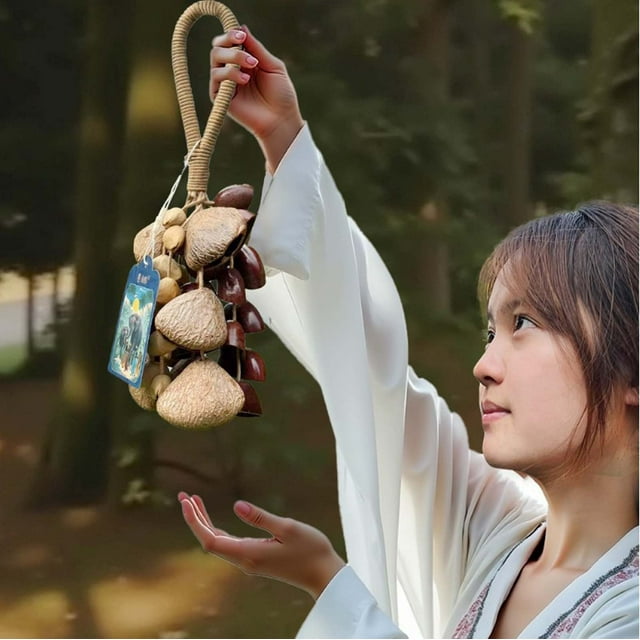 Sentmoon Rearview Mirror Accessories Valentine Ornaments for Tree Handmade Each One Is A Natural String Of Hand Bells Wind Chimes and Accompanying Instruments