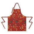 thumbnail image 2 of Red Christmas Gingerbread Man Apron-Garden Aprons for Women with Pockets-Cotton Linen Waterproof Kitchen Cooking Gardening Aprons Adjustable for Kitchen,Cooking,BBQ and Salon 32"x27", 2 of 7
