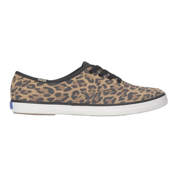 Keds Womens Champion Leopard Suede Lace Up  Athletic Sneakers Casual Shoes