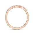 thumbnail image 2 of ANGARA Natural Diamond Swirl Bypass Ring in 14K Rose Gold for Women (Size-1.65mm | Color-H | Clarity-SI2) | April Birthstone, Birthday, Anniversary, Jewelry Gift for Women | Natural Diamond Ring, 2 of 10