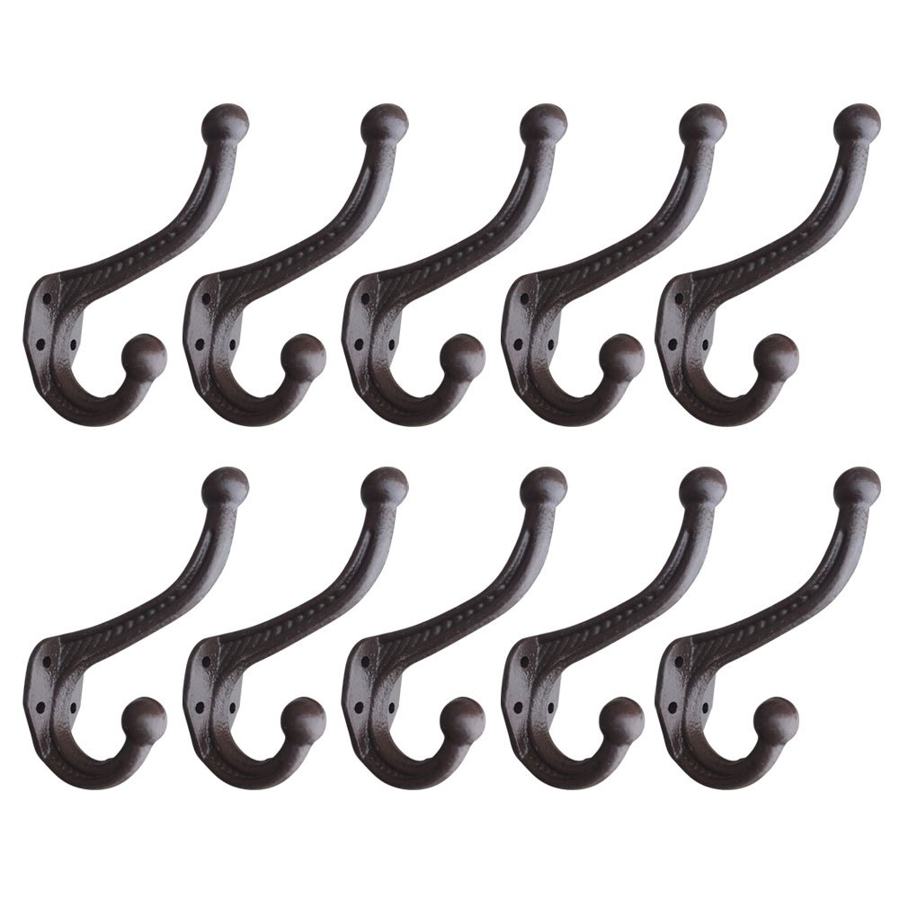 Zimtown Lot5 Vintage Style Cast Iron Wall Coat Hooks Hat Hook Hall Tree