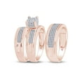 thumbnail image 3 of AFFY 0.40CT White Natural Diamond Wedding Trio Band Ring Set in 10k Rose Gold-13, 3 of 7