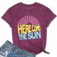 thumbnail image 1 of Camiseta informal de manga corta con estampado para mujer - Cuello redondo y corte holgado - Poliéster y spandex - Tallas S/M/L/XL/XXL/XXXL, 1 of 2