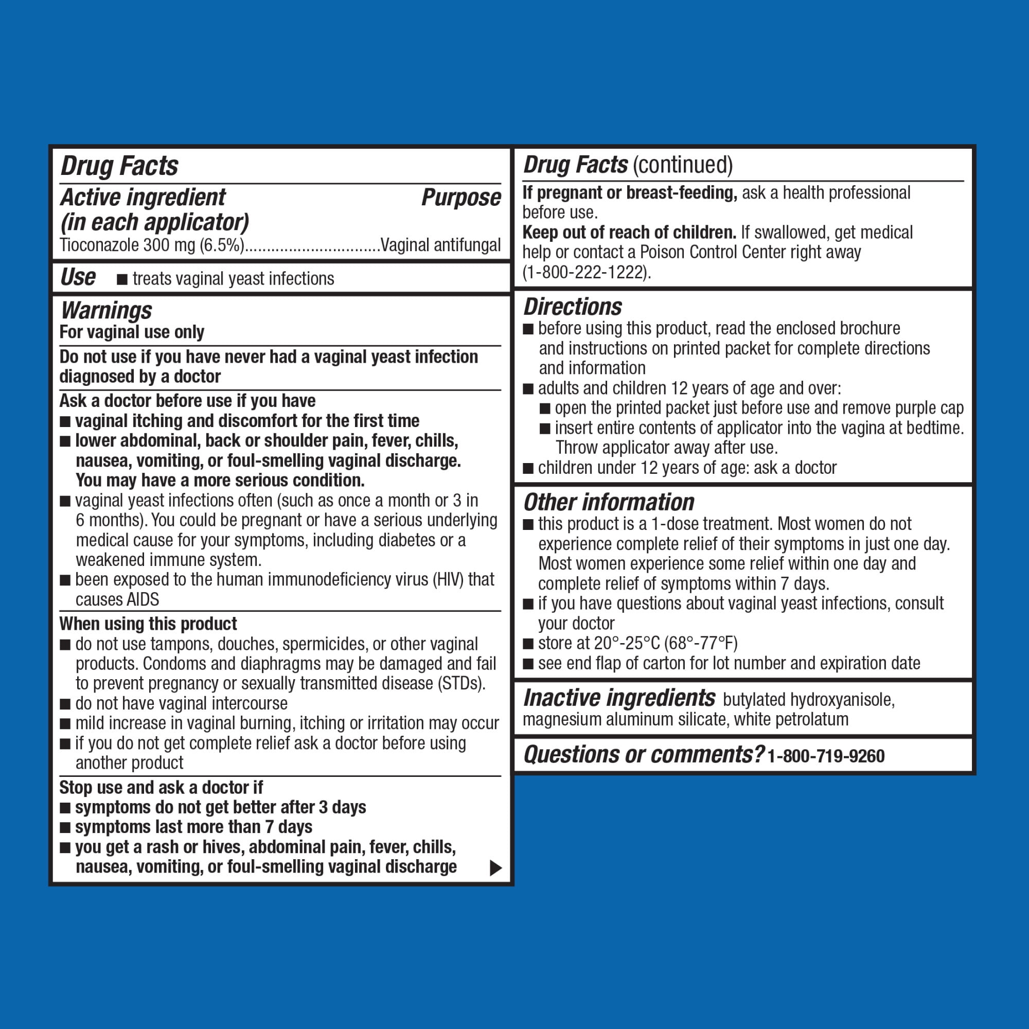 Equate Tioconazole 1-Day Antifungal Treatment, 0.16 oz