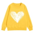thumbnail image 4 of Mercatoo Teen Girls Oversized Pullover Sweatshirts Cute Heart Graphic Crew Neck Sweatshirts Kids Cotton Loose Long Sleeve Sweater, 4 of 7
