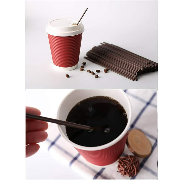 Coffee Stirrers Wood Stir Sticks Thick Individual Wrapped Drink Stirrer for  Tea Beverage, Corn Dog Stick Craft Stick 200PCS 