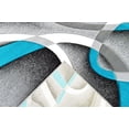 thumbnail image 4 of Planet Rugs Abstract Art Rug 5'3''x7'6'' Turquoise Blue, 4 of 12