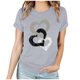 thumbnail image 3 of RKSTN Valentine Gifts Women's Valentine's Day T Shirts Oversized Crewneck Valentines Graphic Print Short Sleeve Shirt Womens Casual Solid Round Neck Plus Size Loose Fits Tee Top Summer Clothes, 3 of 8