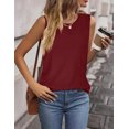 thumbnail image 3 of Womens Summer Tank Tops Eyelet Floral Casual Cute Loose Fit T-Shirt  Sleeveless Crew Neck Basic Shirts Trendy 2025, 3 of 5