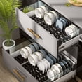 thumbnail image 2 of Adjustable Buckle Bowl Dish Storage Rack Aluminum Draining Dishwashing Filter for Home Kitchen Countertop Drawer, 2 of 16