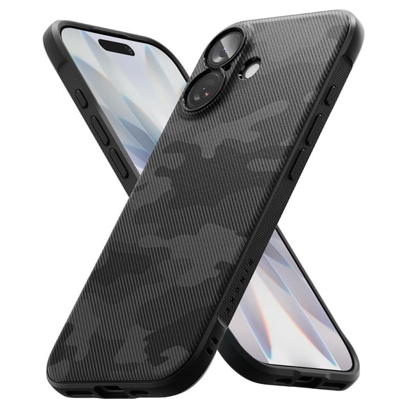 Funda Ringke Onyx para iPhone 17, Camo Black, con agarre