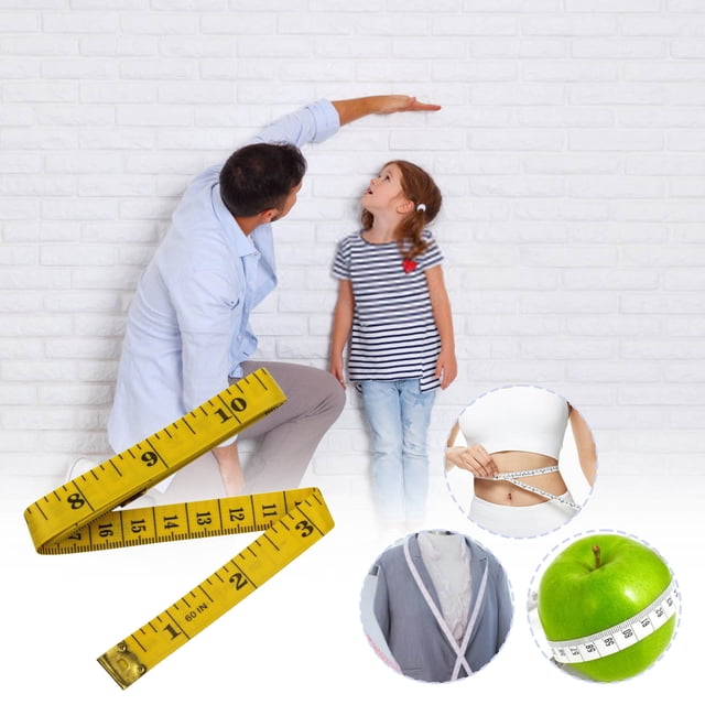 Cinta métrica suave para uso doméstico, cinta métrica corporal, costura, sastrería, costura de tela y pérdida de peso, medición corporal médica, enfermería y manualidades.
