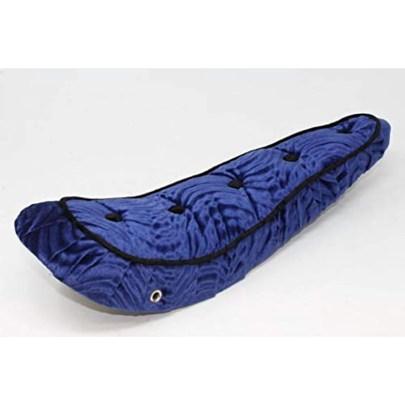 Fenix Lowrider 5 Button Polo Velour Banana Bike Saddle/Seat, (Blue)