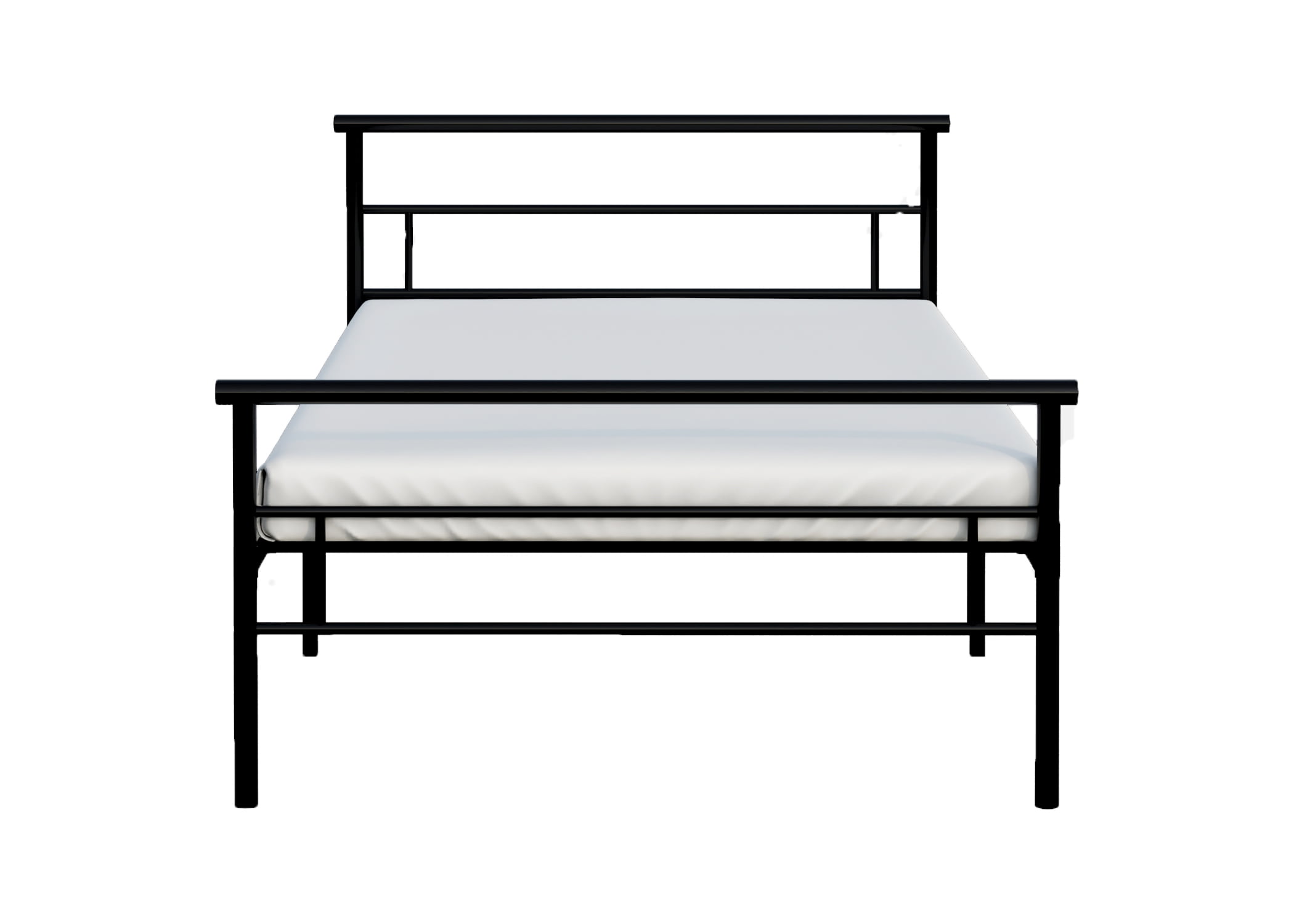 BK Furniture Seattle Classic Metal Bed, Twin, Black